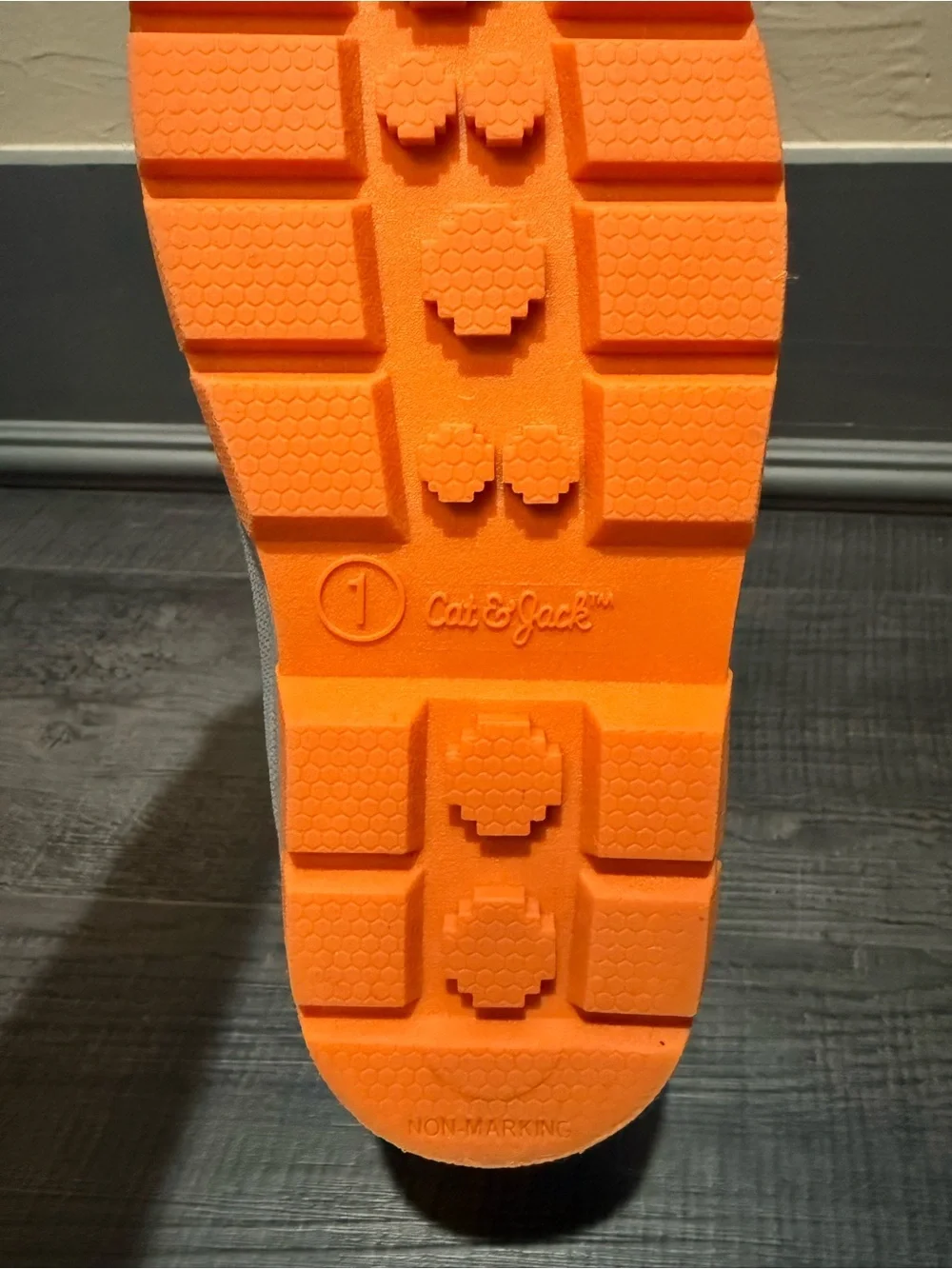 Cat & Jack Navy and Orange Kids Snow Boots
